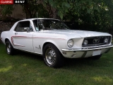 Louer une FORD Mustang Blanc de 1968
